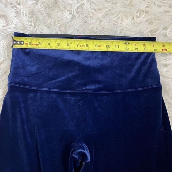 SPANX Blue Lapis Night Velvet High Waist Velour Leggings Women Plus Size 1X Pant - Picture 12 of 12